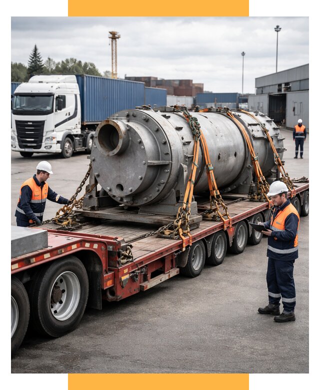 Перевозка тяжеловесных грузов под ключ от 155130 р. | СетСервис-Млр