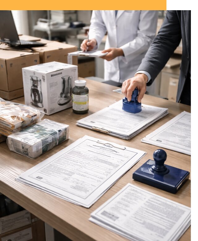 Сертификация импортных товаров от 12410 с таможенным сопровождением